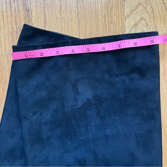 Good American Women’s Over the Knee Fold Over Boots 100% Suede Black Size 8 NWT - Picture 8 of 9